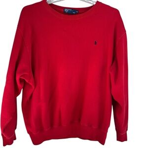 NWT Polo Ralph Lauren Men’s XL Red Sweatshirt Fleece Crewneck EUC